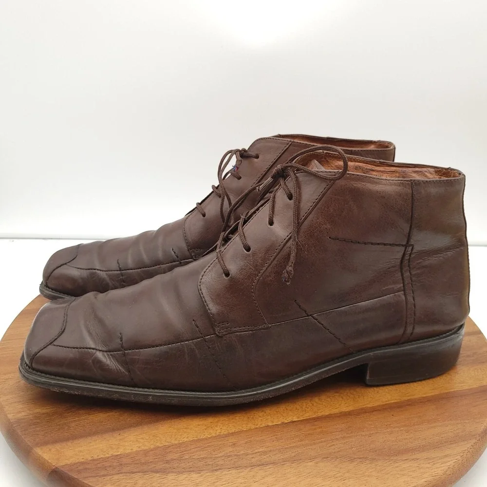 Fratelli Chukka‎ Boots Mens Size 12 M Brown Leather Square Toe